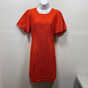 J. Crew Flutter Sleeve Eyelet Dress Size 12